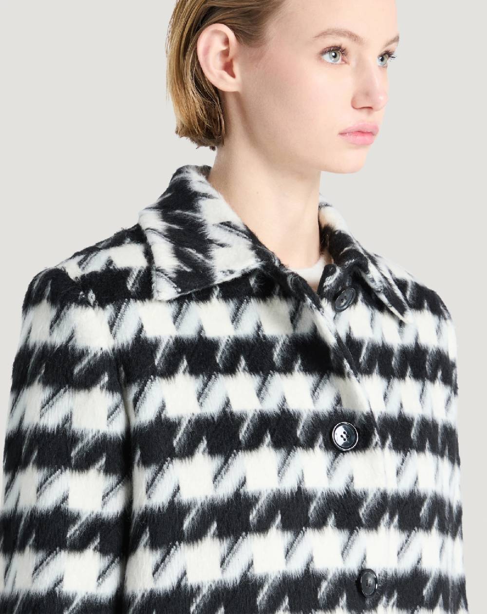 Pt Torino Cappotto in velour pied-de-poule Qualità