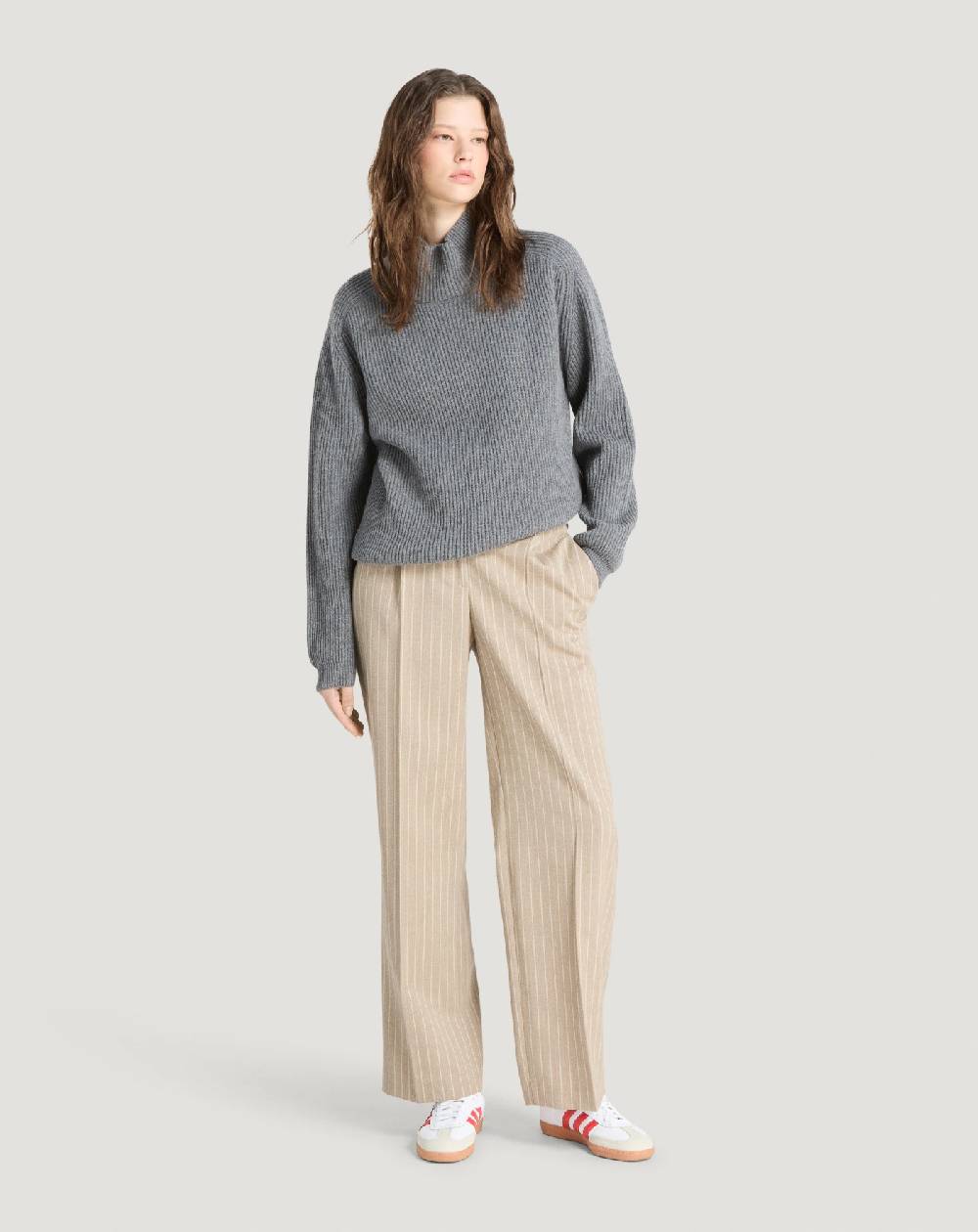 Pt Torino Pantaloni Isabel in lana mouliné Acquista Ora