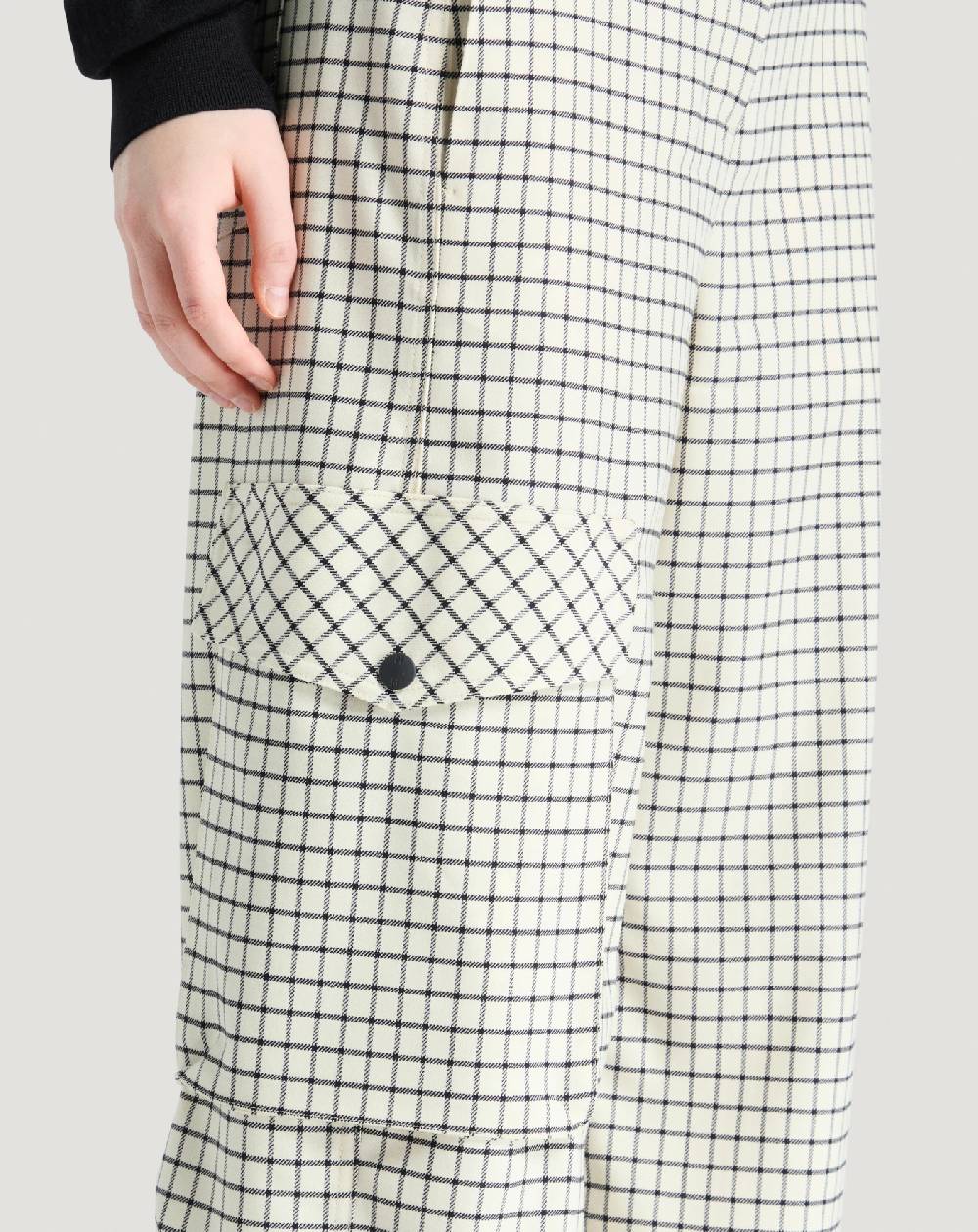 Pt Torino Pantaloni Giselle in lana stretch check Shopping Online