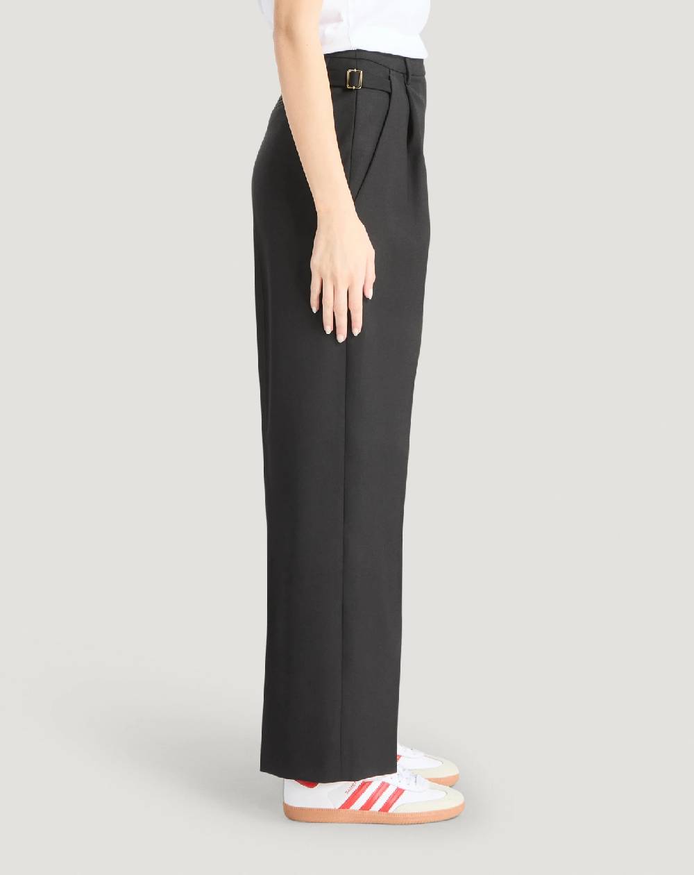 Pt Torino Pantaloni Isabel in lana stretch Sottocosto