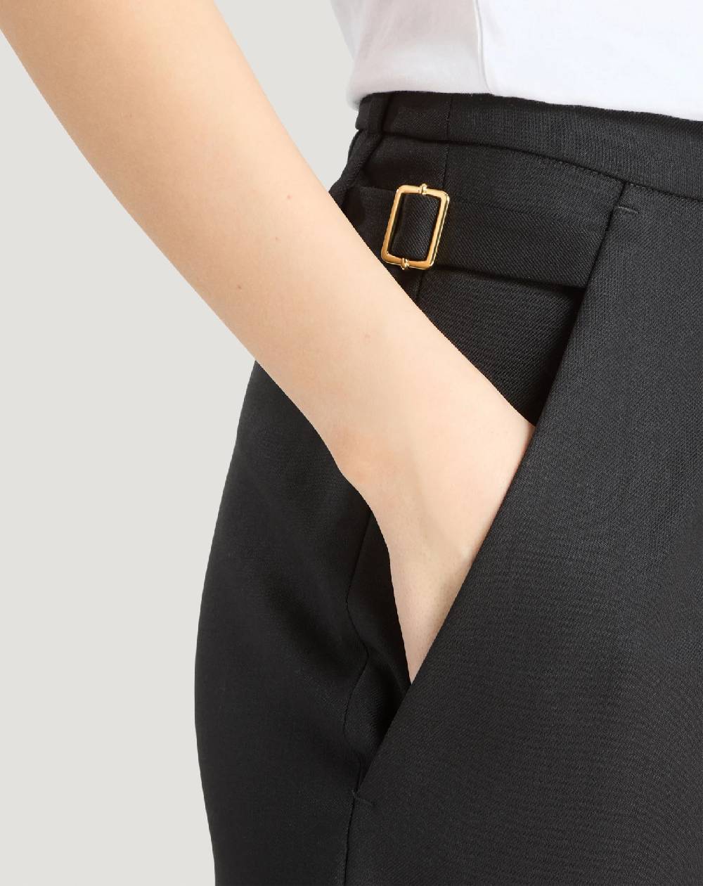 Pt Torino Pantaloni Isabel in lana stretch Sottocosto