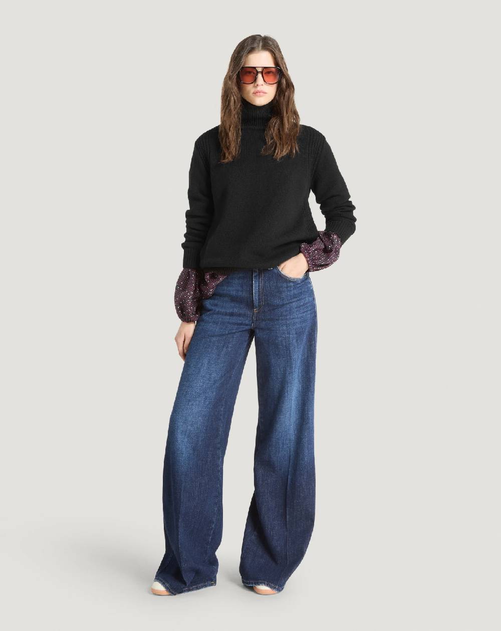 Pt Torino Jeans Cyndi in denim loose Offerta