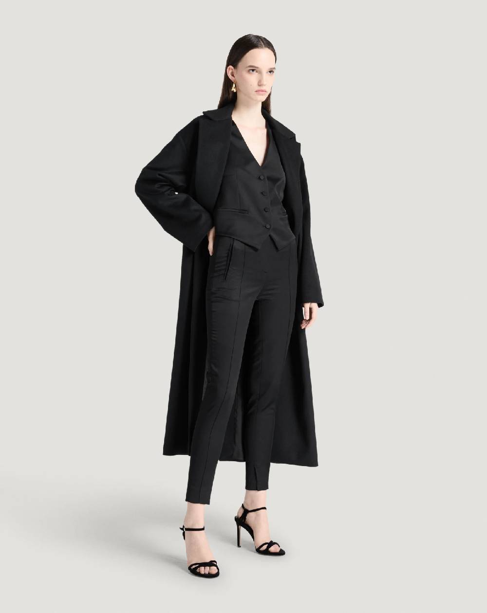 Pt Torino Pantaloni Frida in satin fluido Economico