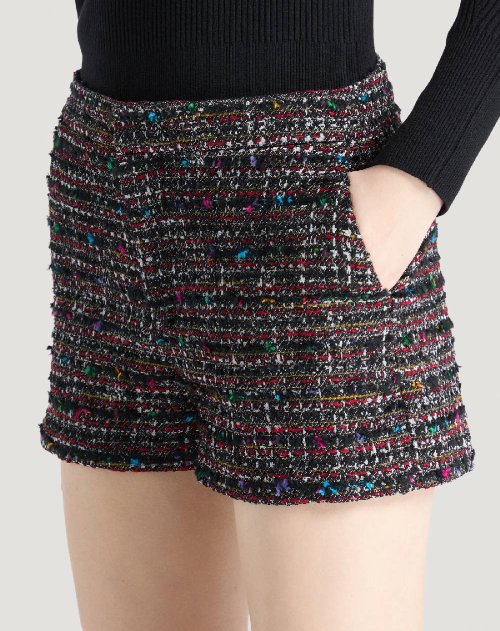 Pt Torino Shorts Julie in tweed multicolor Vendita Calda