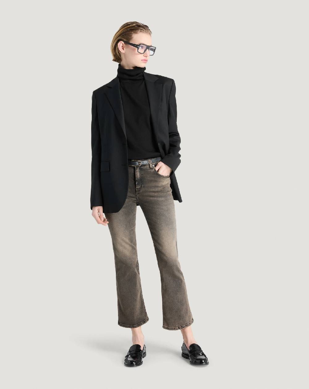 Pt Torino Jeans Kim in black denim stretch Fino al 50% di sconto