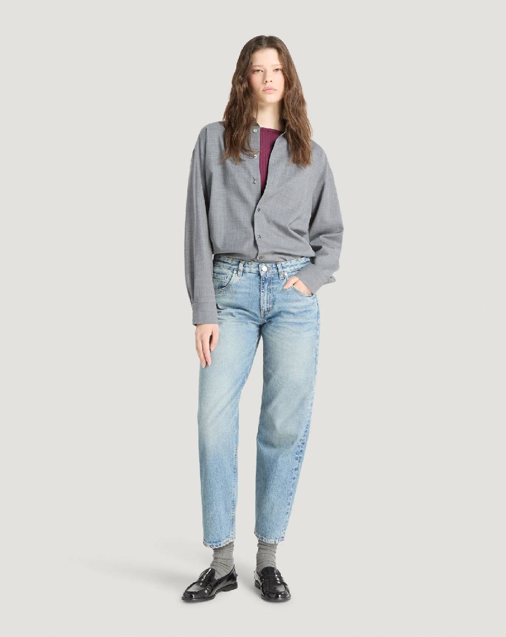 Pt Torino Jeans Tina in denim indigo di cotone Italia