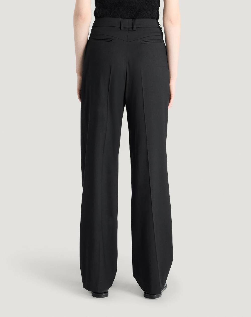 Pt Torino Pantaloni Vivian in twill di lana fluida Nuovo