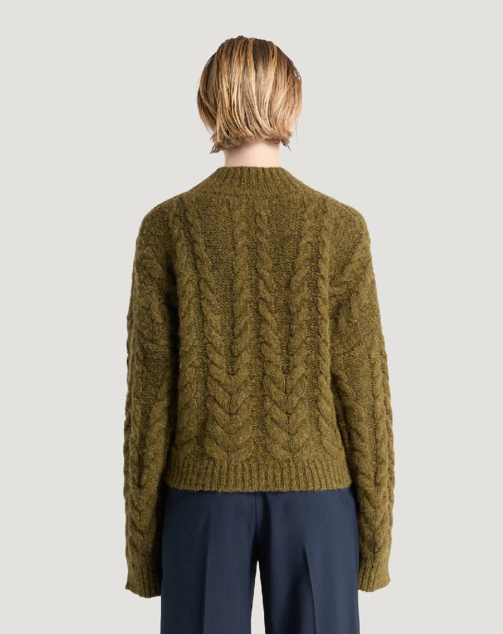 Pt Torino Maglia boxy in misto alpaca Qualità
