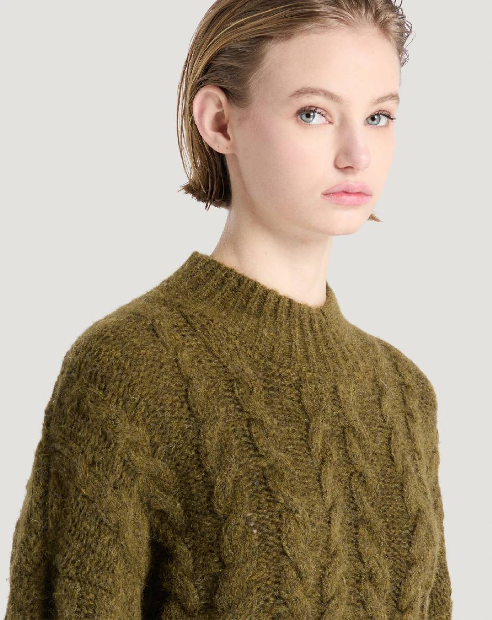 Pt Torino Maglia boxy in misto alpaca Qualità