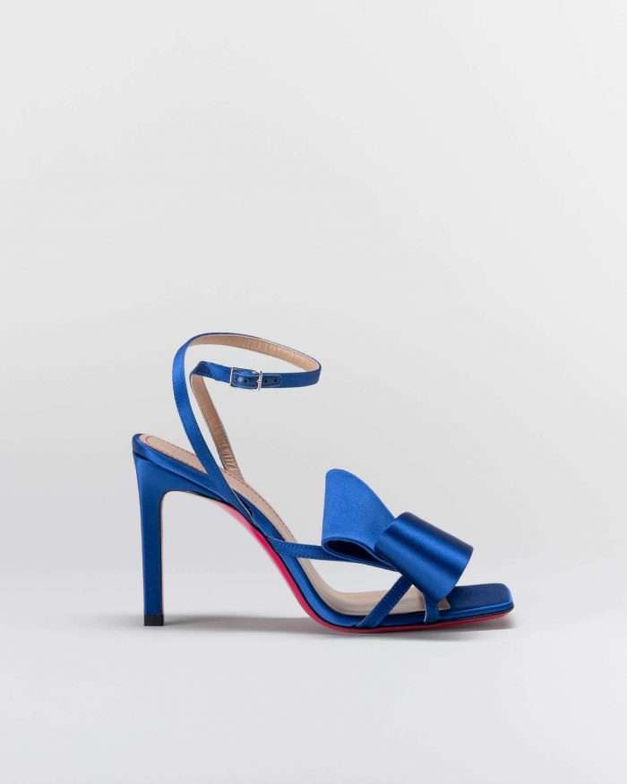 LUCIANO PADOVAN FLAKE LINE SANDALO NORA RASO BLU Nuovo