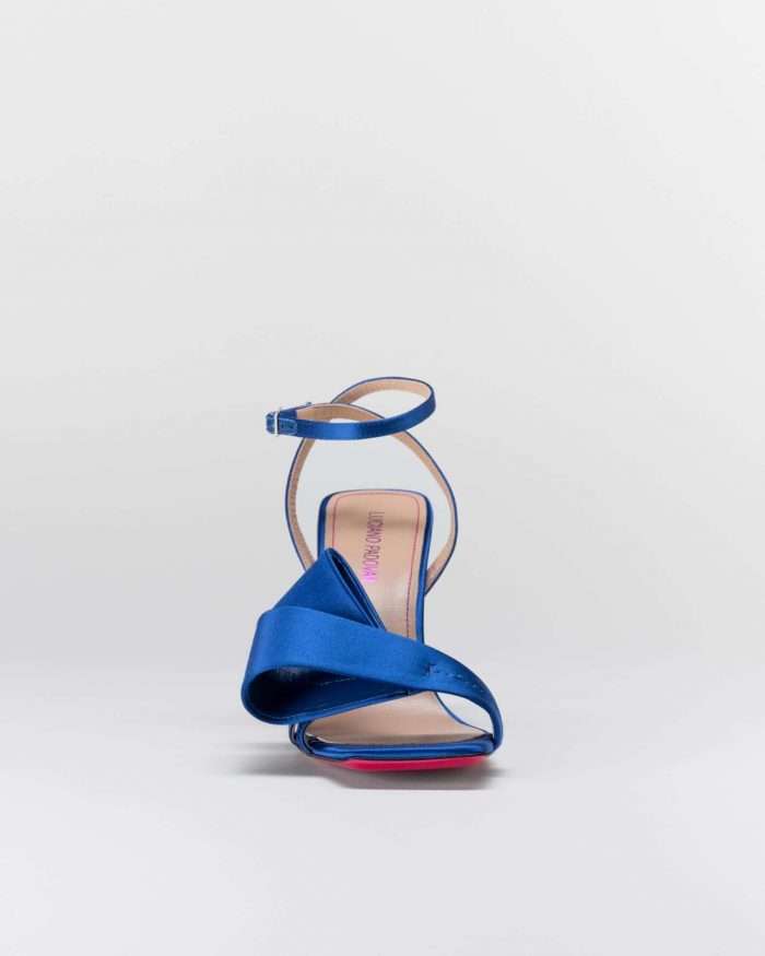 LUCIANO PADOVAN FLAKE LINE SANDALO NORA RASO BLU Nuovo