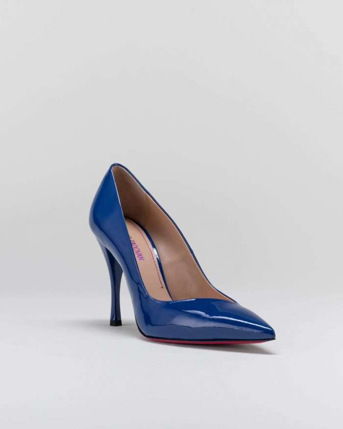 LUCIANO PADOVAN SIMPLE LINE Décolleté Robin PELLE VERNICIATA BLU