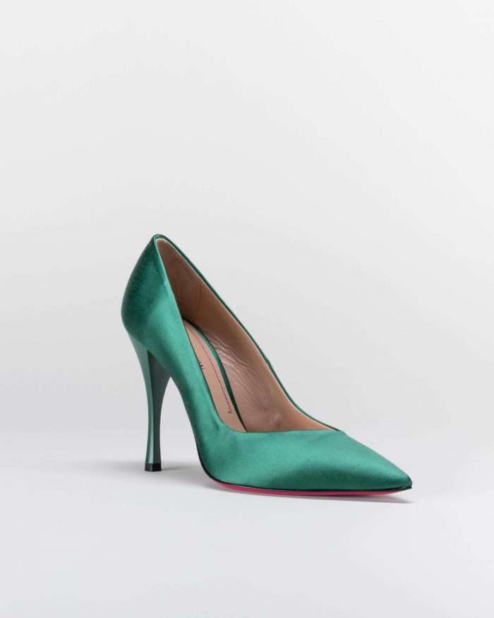 LUCIANO PADOVAN SIMPLE LINE DÉCOLLETÉ ROBIN RASO VERDE