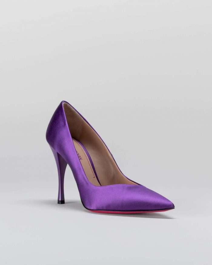 LUCIANO PADOVAN SIMPLE LINE DÉCOLLETÉ ROBIN RASO VIOLA