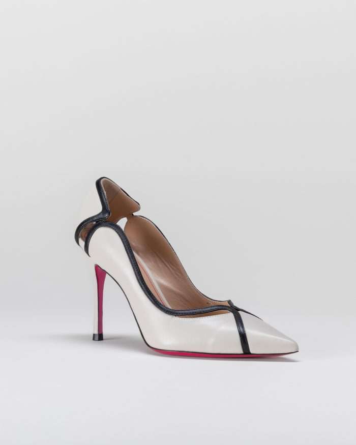 LUCIANO PADOVAN DÉCOLLETÉ FILADELFIA PELLE BIANCO/NERO