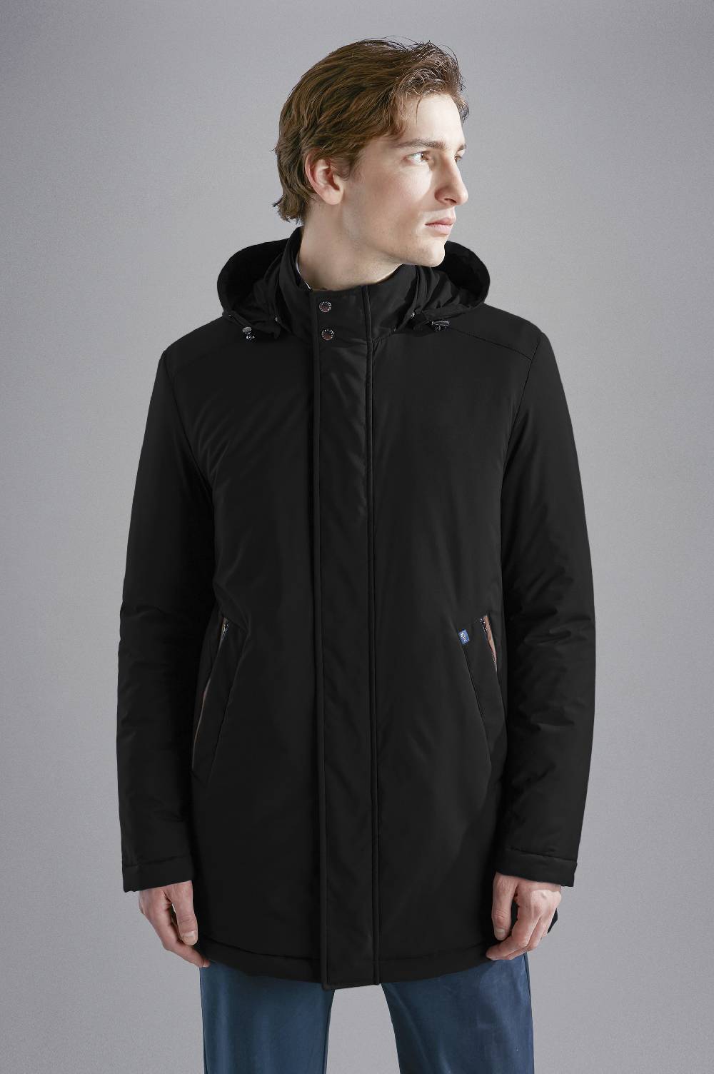 ﻿Paul & Shark Car Coat in Typhoon Platinum Paul & Shark