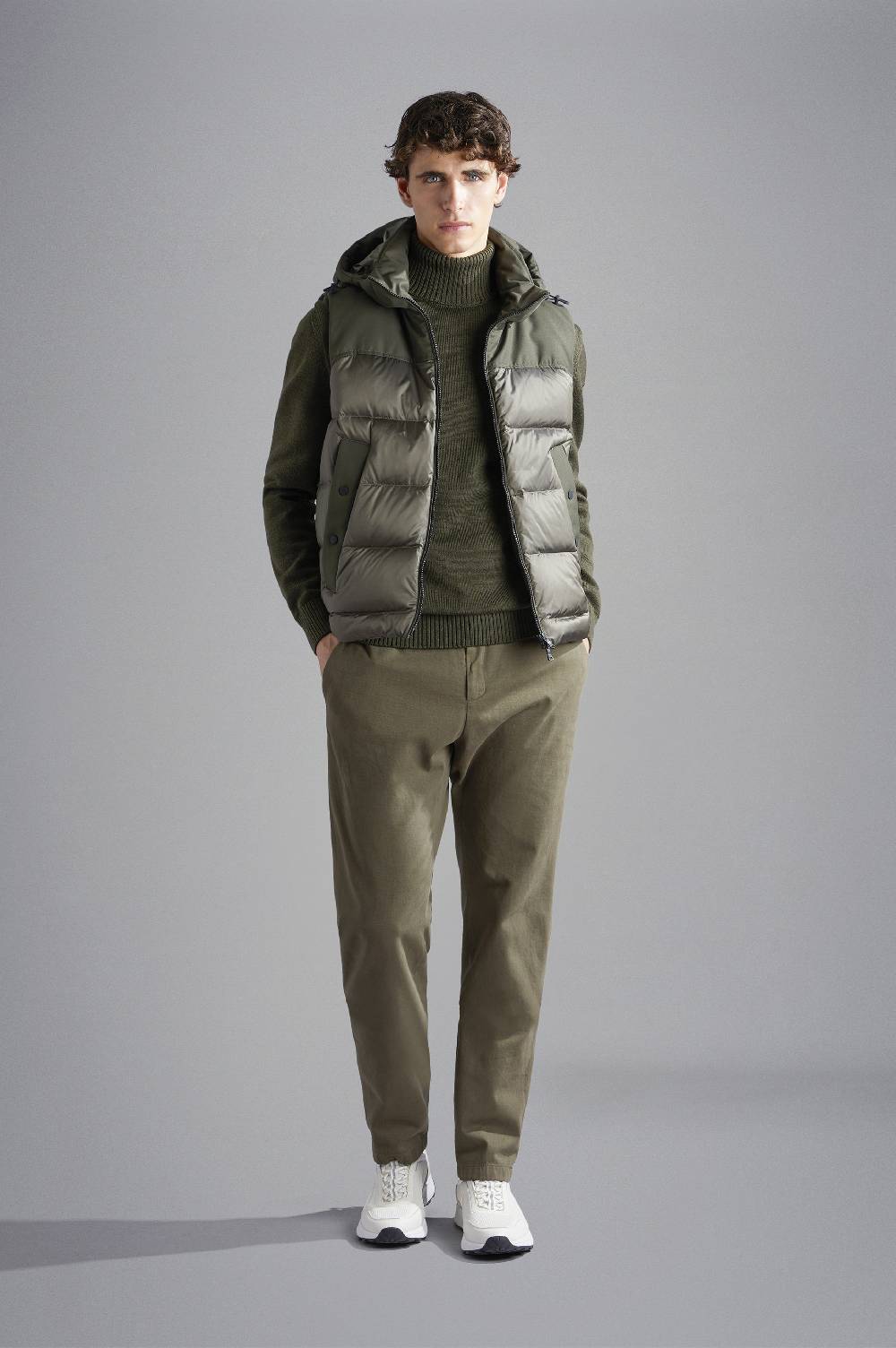 Paul & Shark Gilet Hybrid in nylon cangiante e tessuto tecnico Paul & Shark Economico