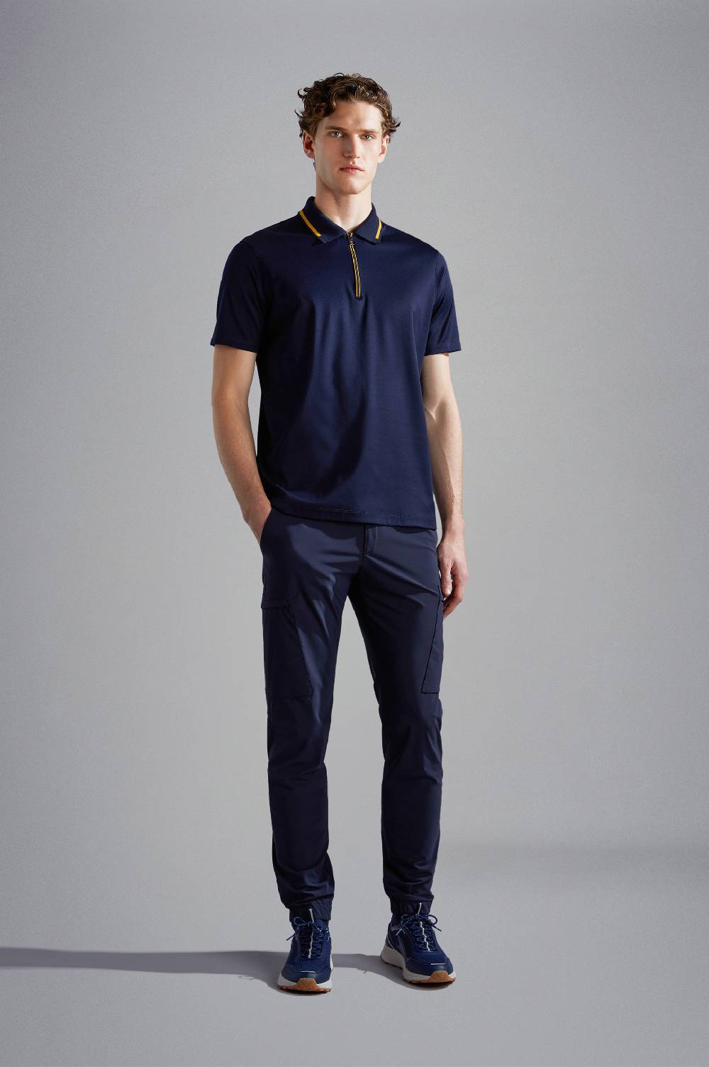 Paul & Shark Polo in cotone con zip Paul & Shark Vendite Flash