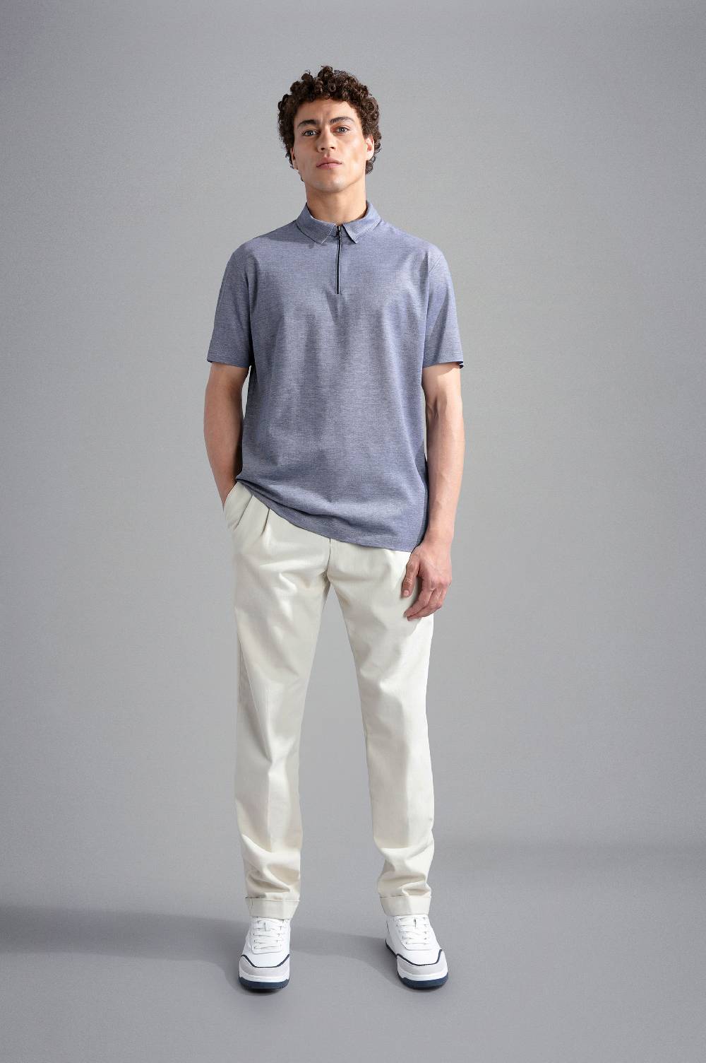 Paul & Shark Polo in cotone piqué con zip Paul & Shark Qualità
