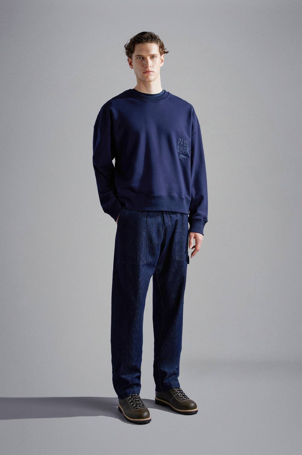 Paul & Shark Felpa in cotone Winter Fleece con ricami Paul & Shark Affare Del Giorno