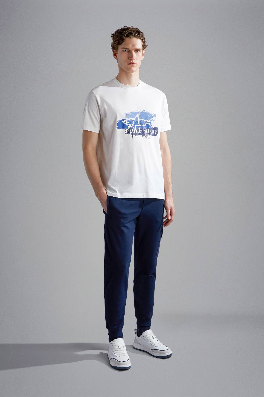 Paul & Shark T-shirt in cotone con stampa spray Paul & Shark Affare Del Giorno