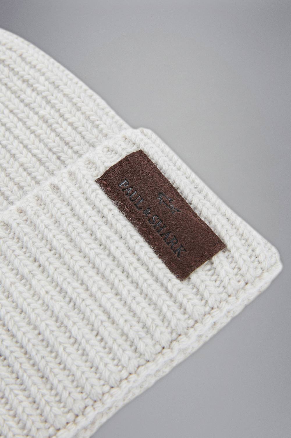 Paul & Shark Berretto Re-Wool con stemma in pelle Paul & Shark Vendita Economica