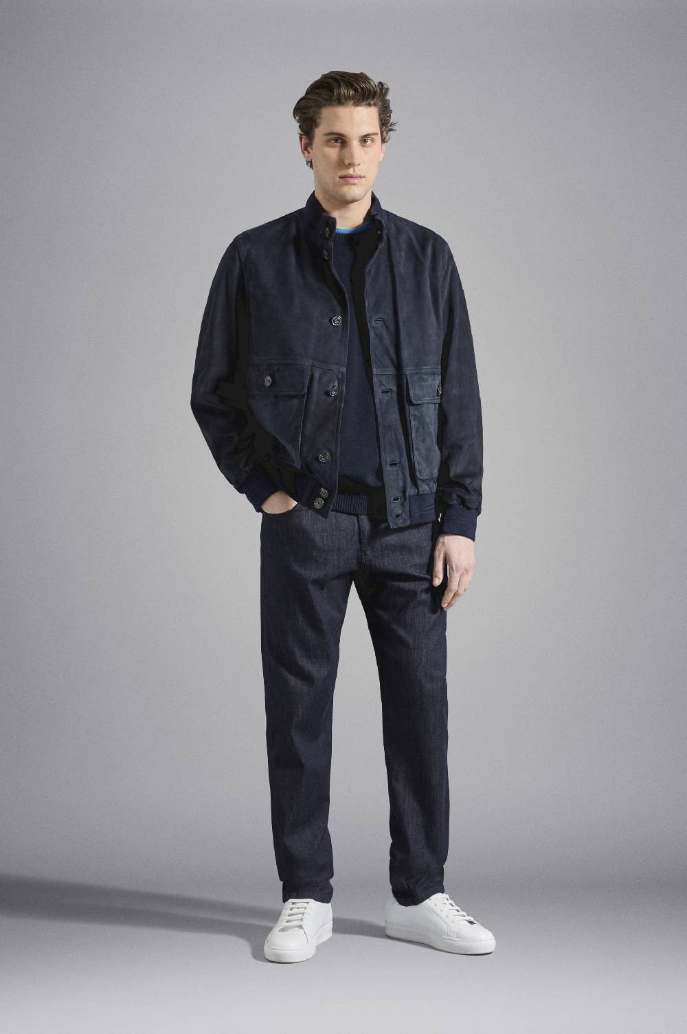 Paul & Shark Giubbotto in suede Aqualeather Paul & Shark Online