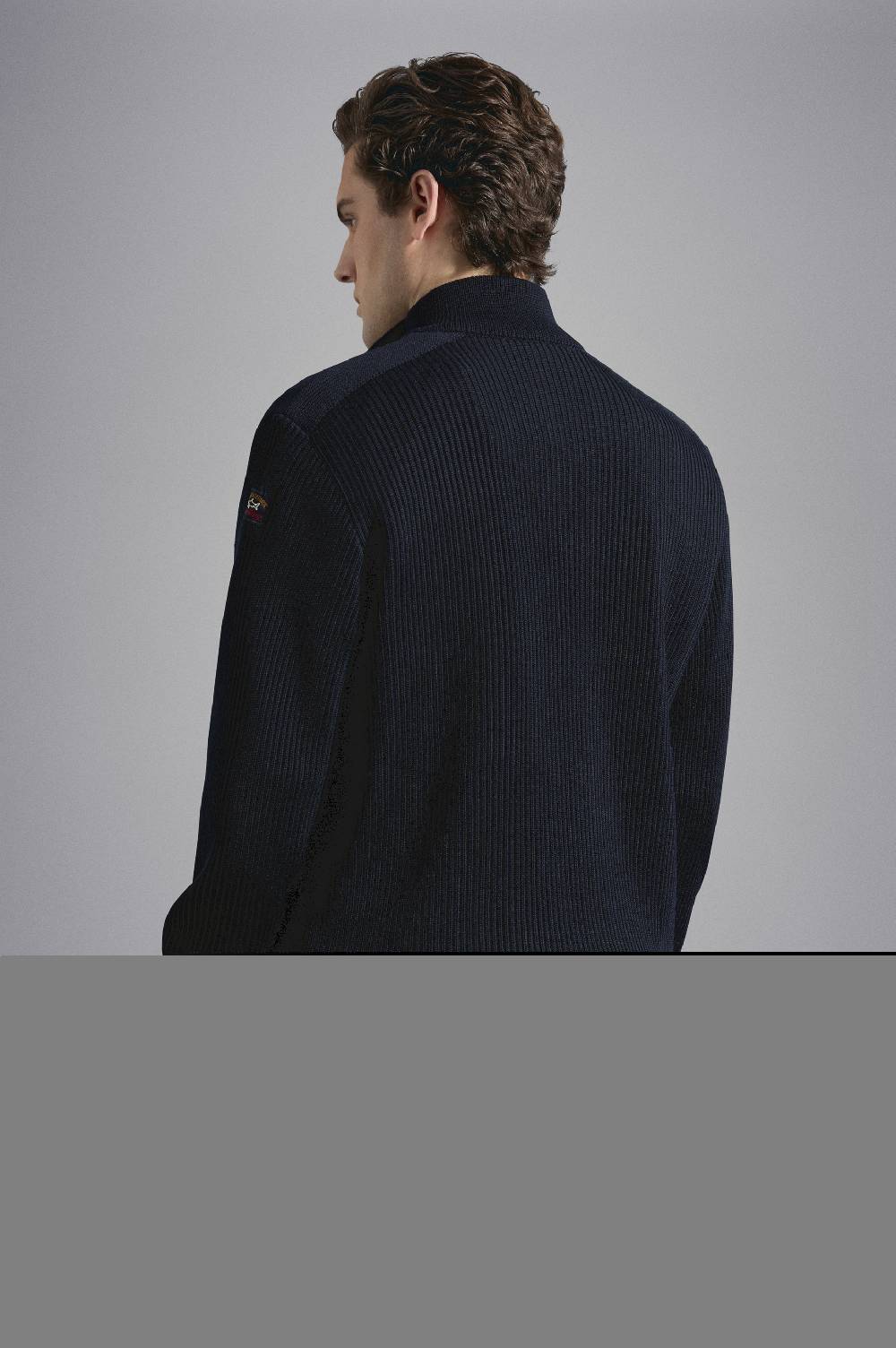 Paul & Shark Cardigan in lana con zip e badge iconico Paul & Shark Moda