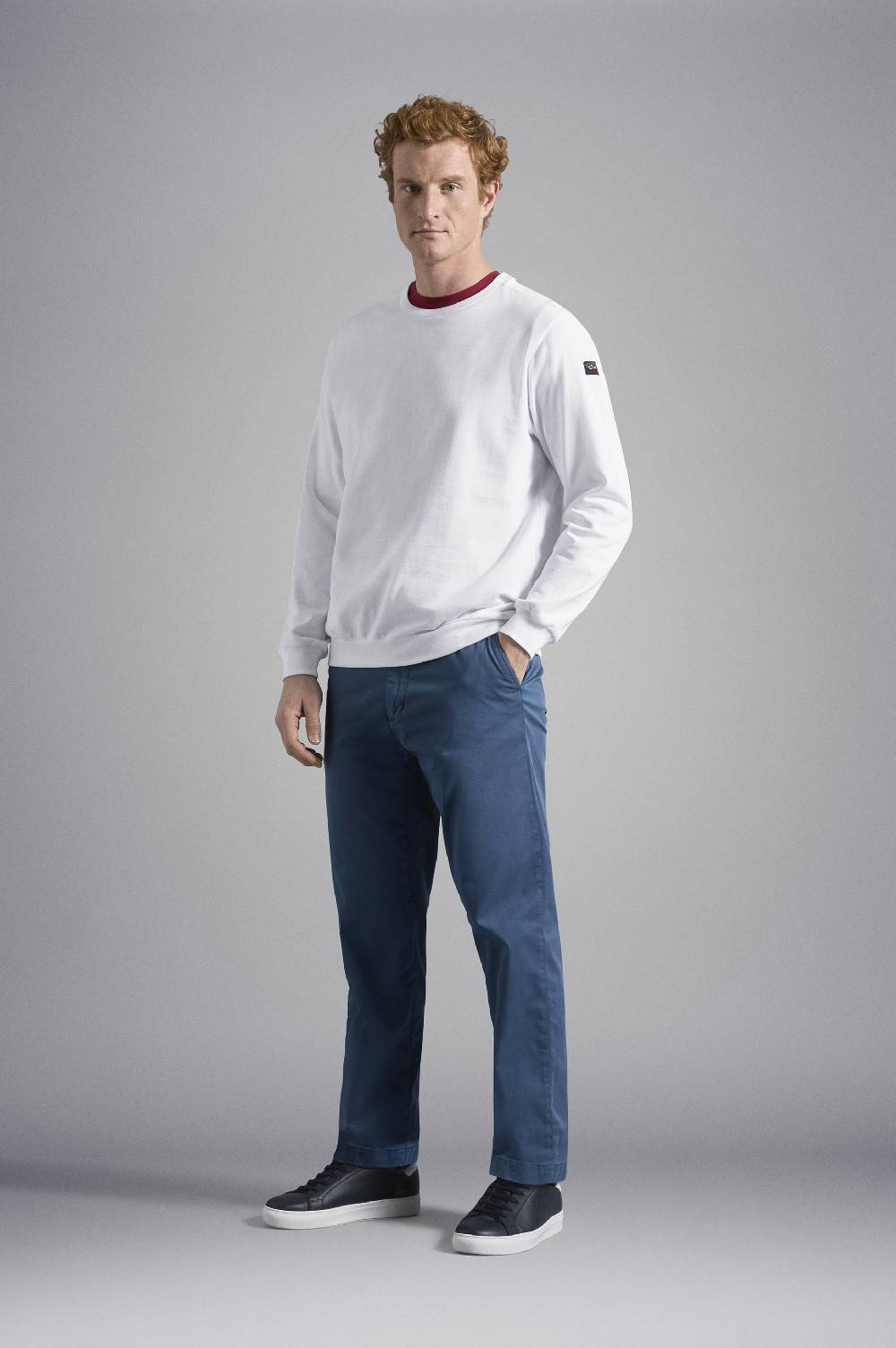 Paul & Shark Felpa in cotone con badge iconico Paul & Shark Offerte