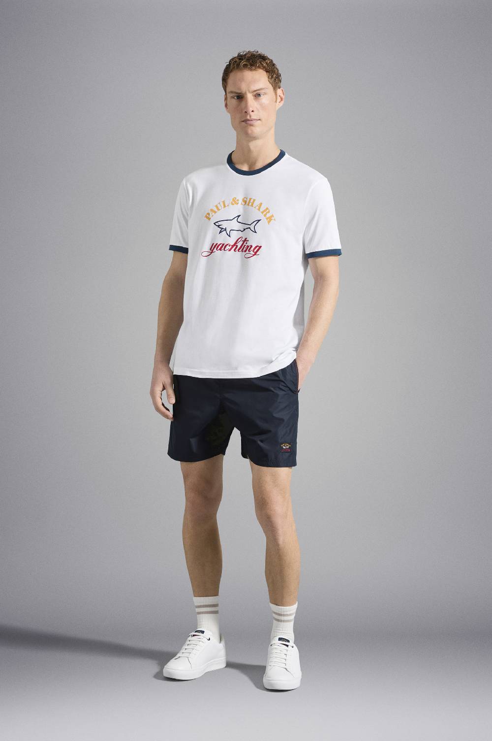 Paul & Shark Costume da bagno con badge iconico Paul & Shark Promozione Limitata