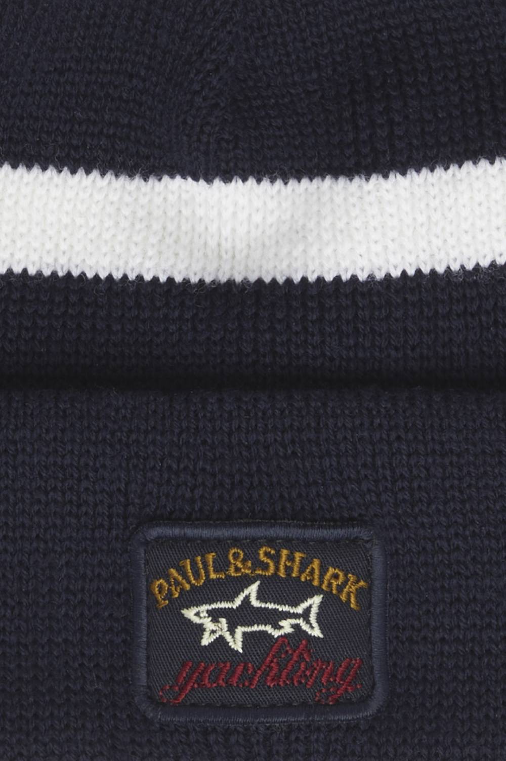 Paul & Shark Berretto in lana con badge iconico Paul & Shark Italia