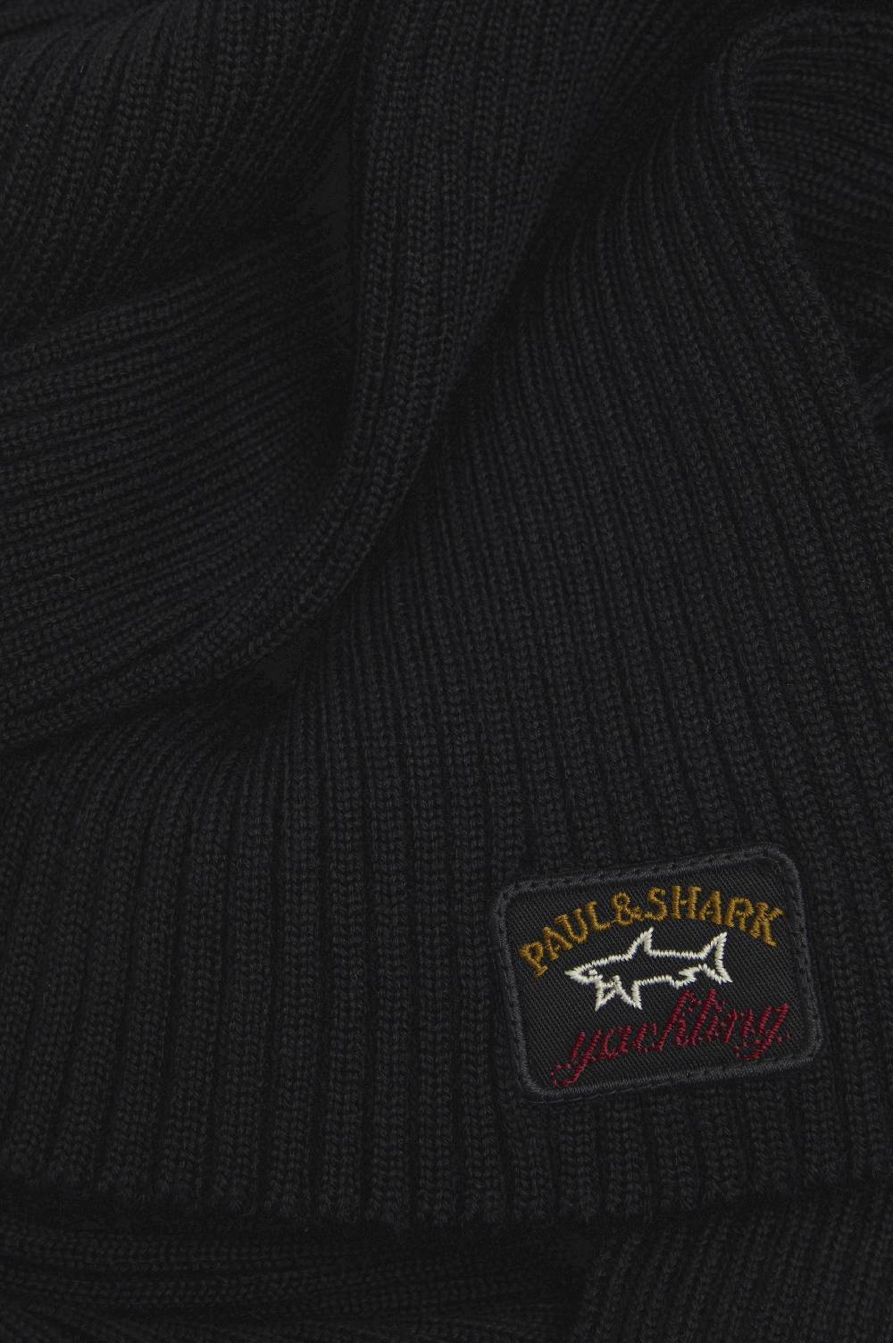 Paul & Shark Sciarpa in lana con badge iconico Paul & Shark Soddisfazione Garantita
