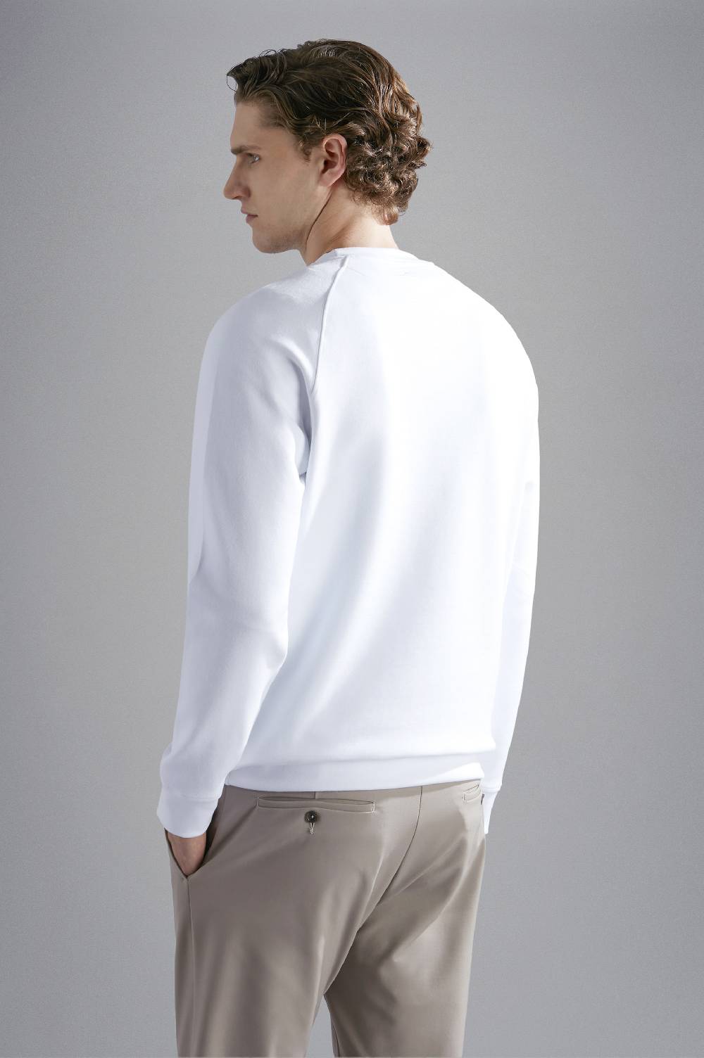 Paul & Shark Felpa in cotone Soft Active Fleece con stampa Paul & Shark Sconto