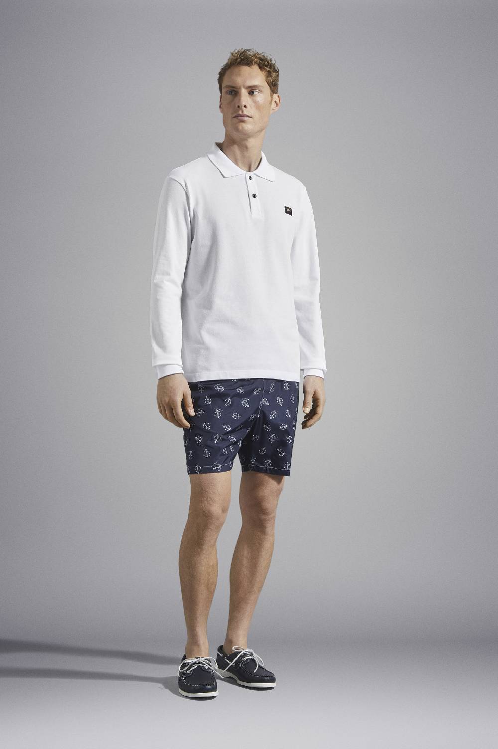 Paul & Shark Polo in cotone piqué con badge iconico Paul & Shark Offerte