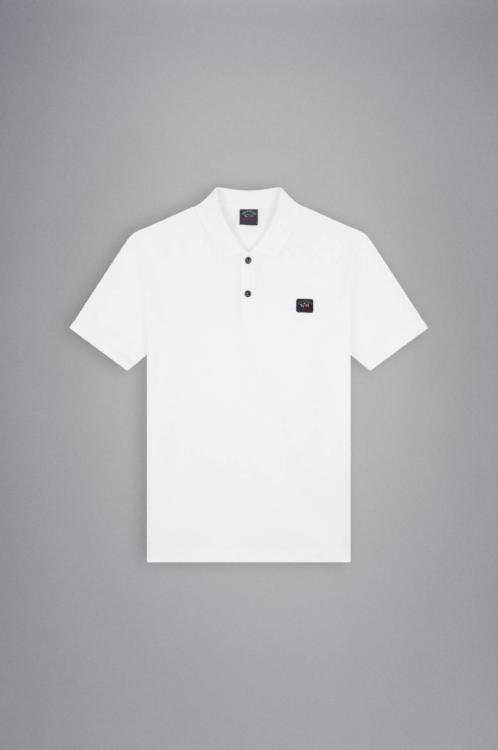 Paul & Shark Polo in cotone piqué con badge iconico Paul & Shark Vendita Calda