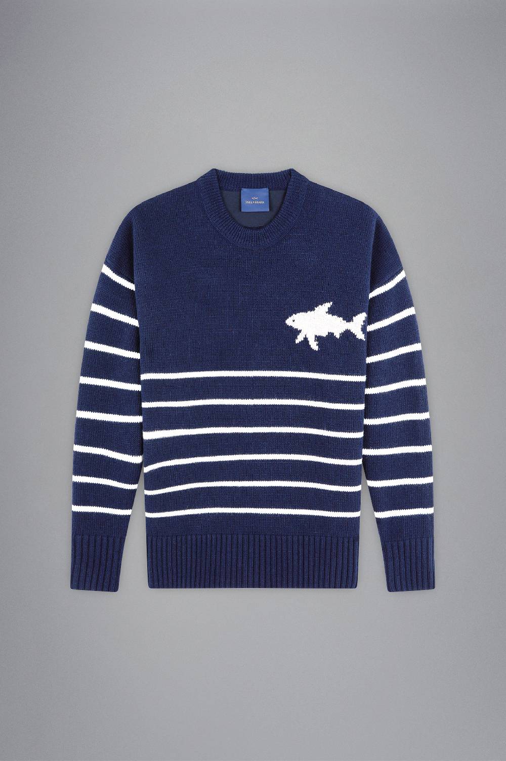 Paul & Shark Maglia in Re-Wool con intarsio Shark Paul & Shark Nuovo