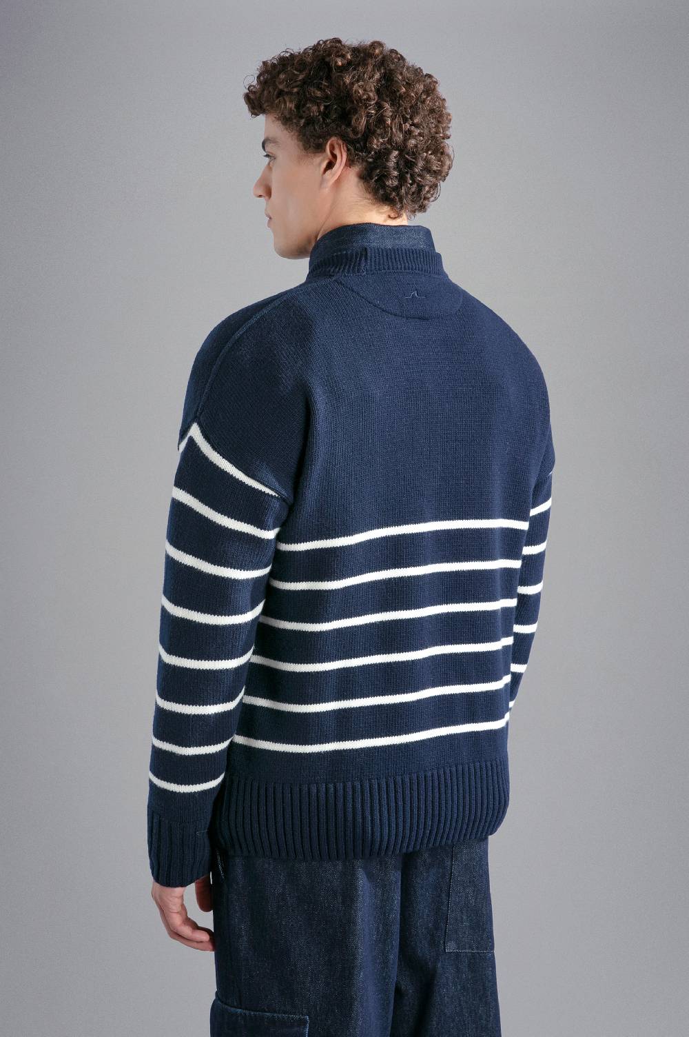 Paul & Shark Maglia in Re-Wool con intarsio Shark Paul & Shark Nuovo