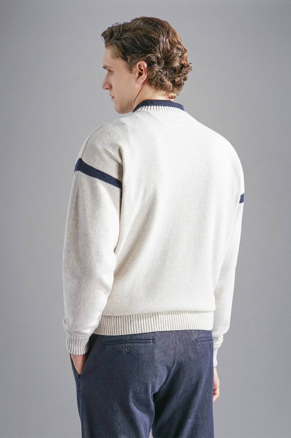Paul & Shark Maglia in Re-Wool con dettagli a contrasto Paul & Shark In Vendita