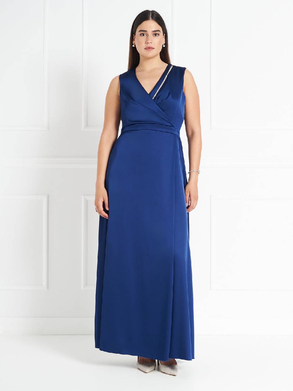 Rinascimento Abito Curvy atelier Blu Prezzo Ridotto