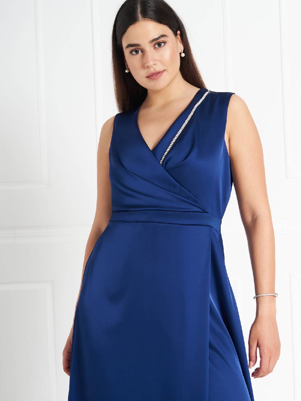 Rinascimento Abito Curvy atelier Blu Prezzo Ridotto