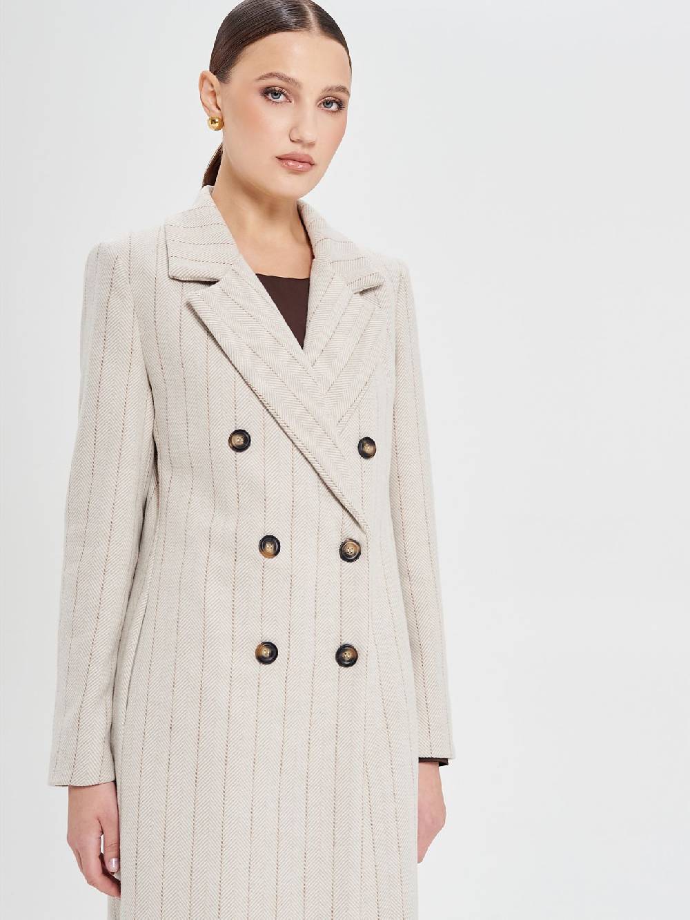 Rinascimento Cappotto Beige Spinato Offerta