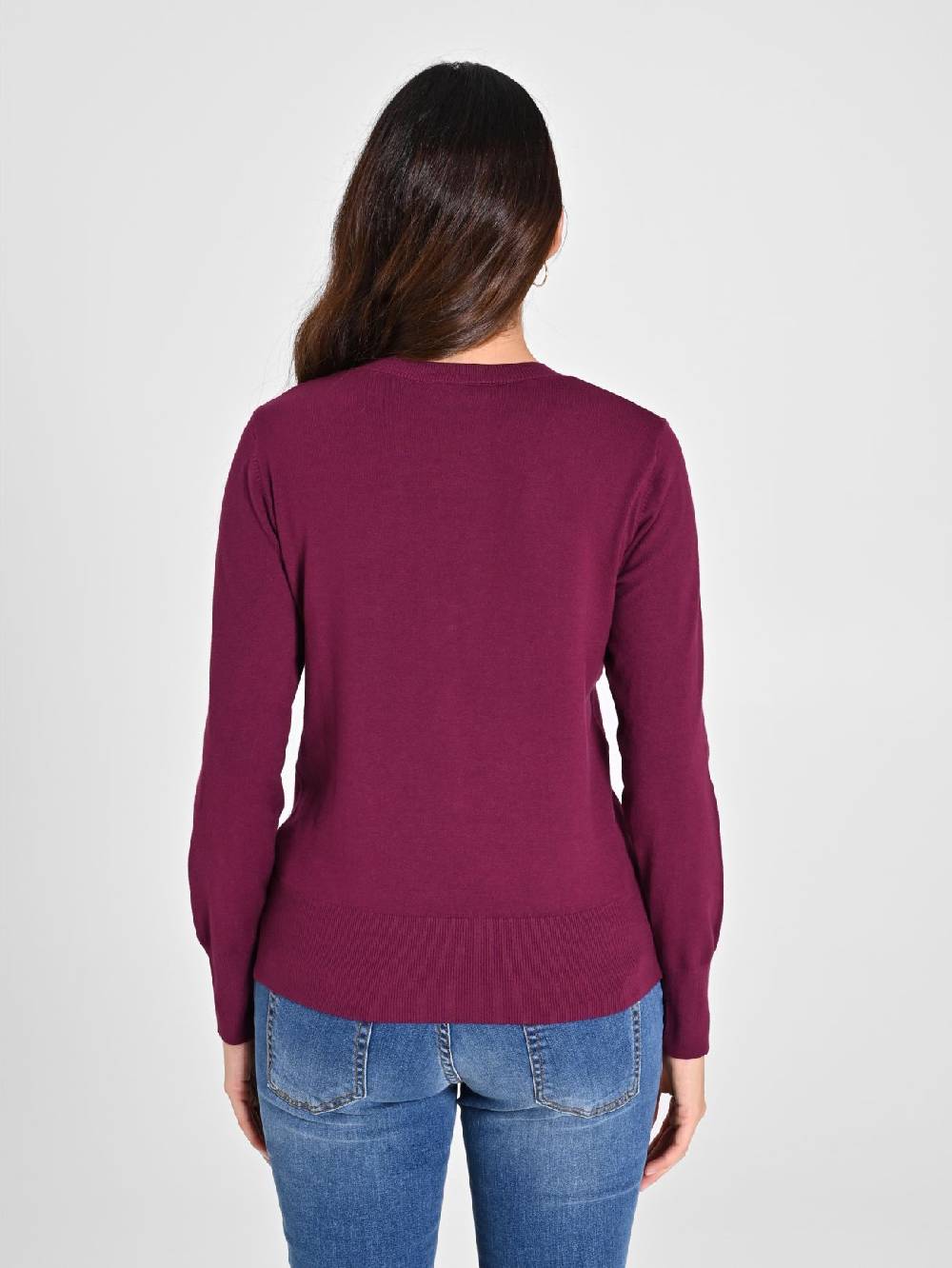 Rinascimento Maglia con Scollo a "V" Bordeaux Ecotec® Enormi risparmi