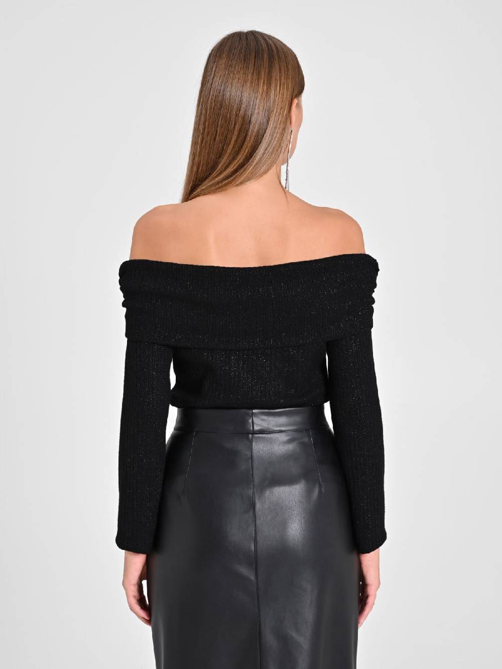 Rinascimento Maglia Lurex Nera Vendita Economica