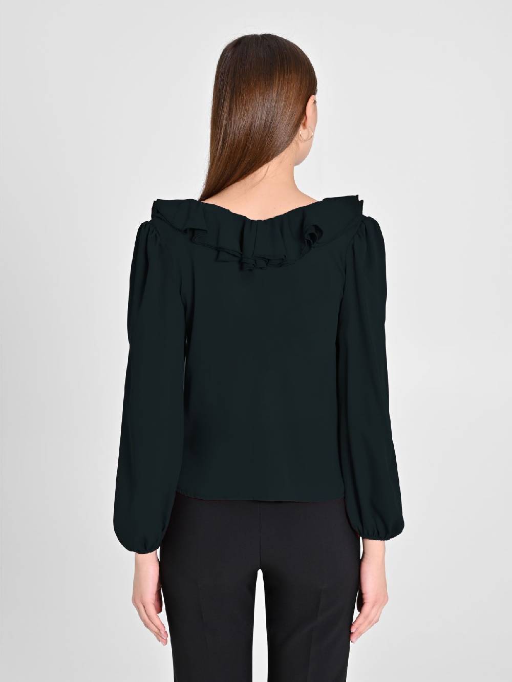 Rinascimento Blusa Nera con Rouche 2025