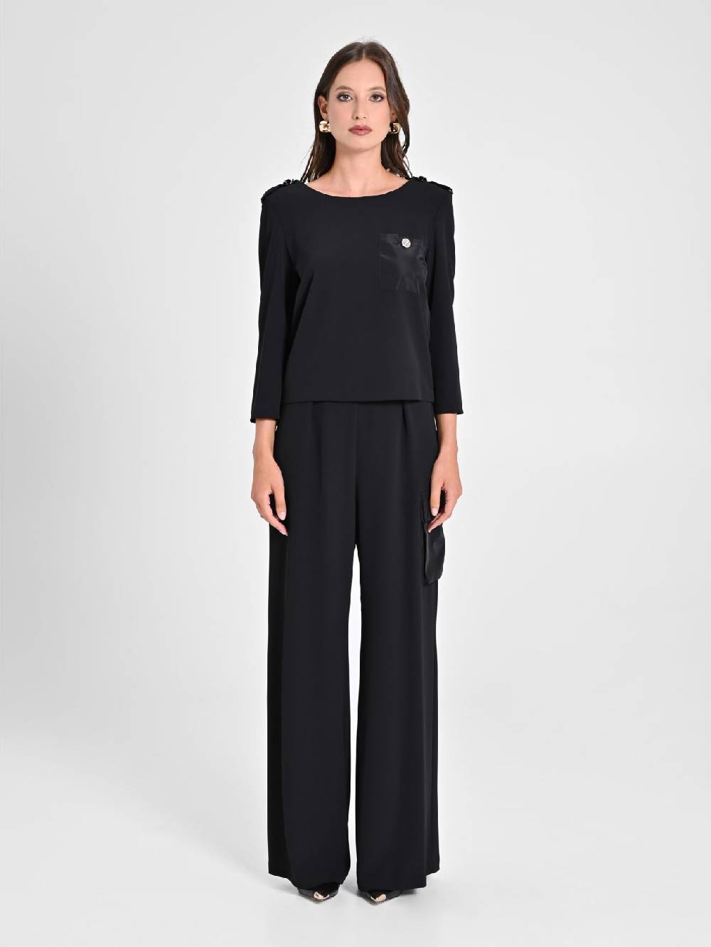 Rinascimento Blusa con Taschino in Taffetà Promozione