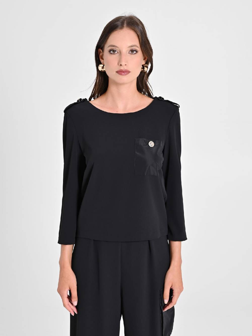 Rinascimento Blusa con Taschino in Taffetà Promozione