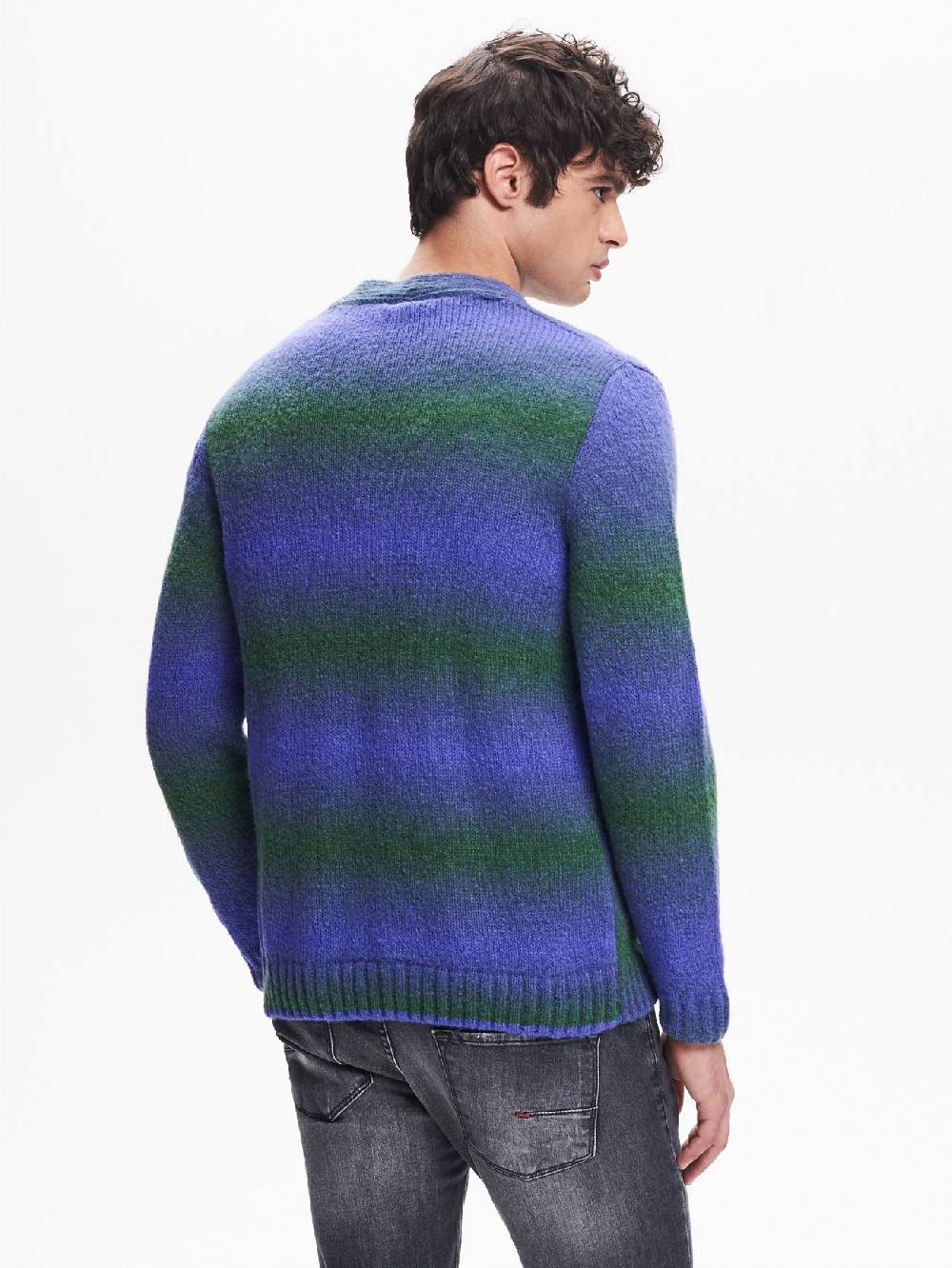 Rinascimento Cardigan Uomo effetto Degradè Verde QB24 Pezzi Unici