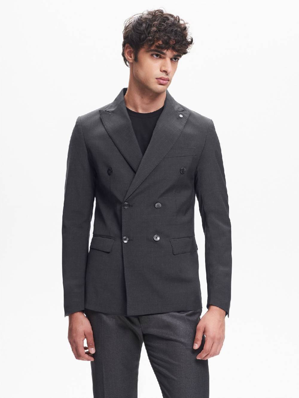 Rinascimento Giacca Doppiopetto Uomo Poliviscosa Antracite QB24 Shopping Online