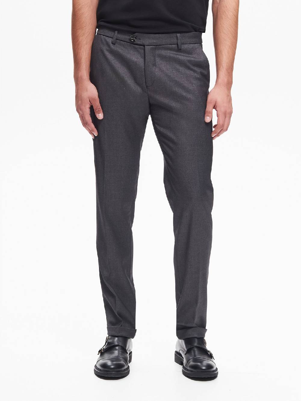 Rinascimento Pantaloni da abito Uomo Poliviscosa Antracite QB24 Affare Del Giorno