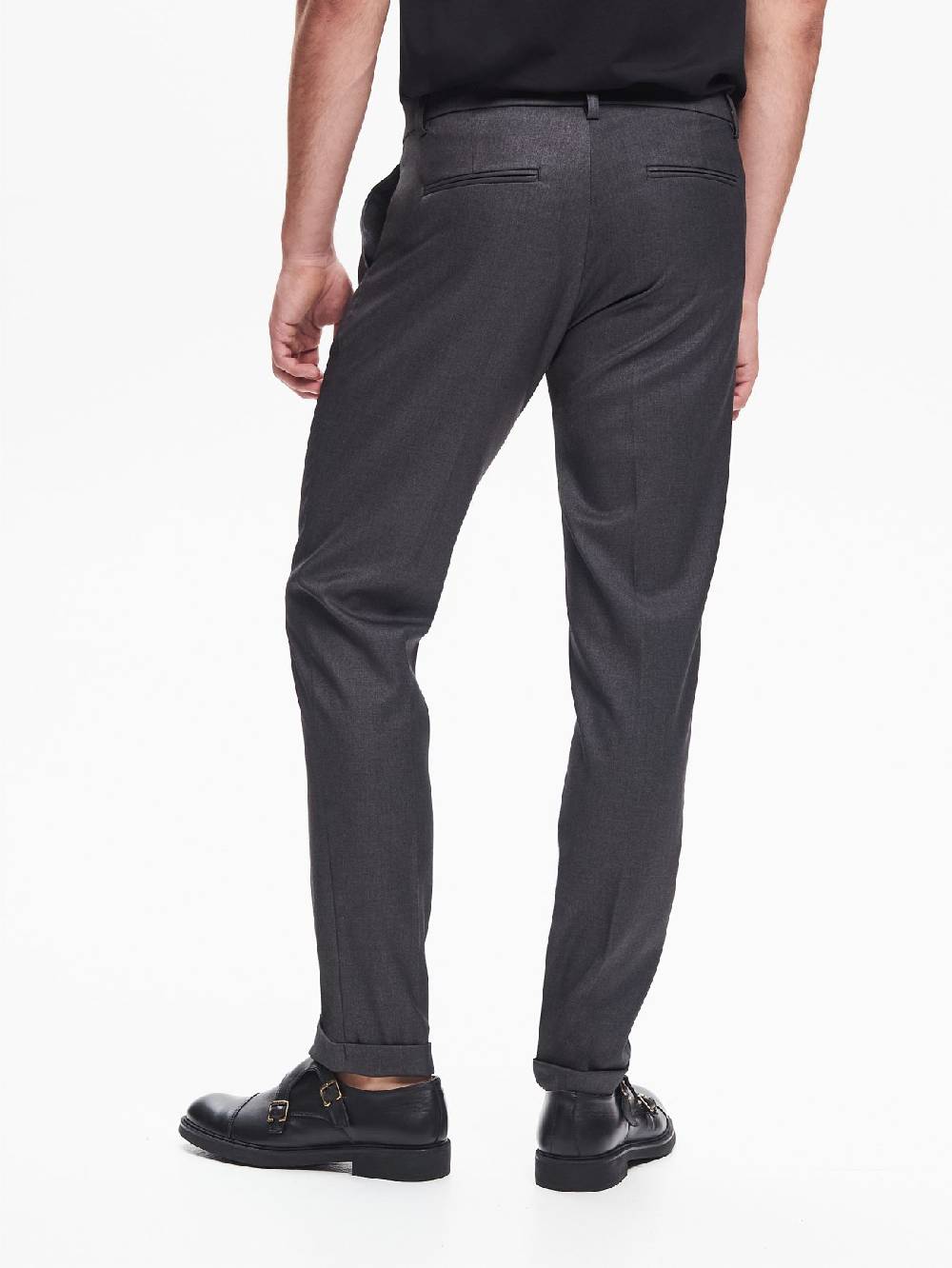 Rinascimento Pantaloni da abito Uomo Poliviscosa Antracite QB24 Affare Del Giorno
